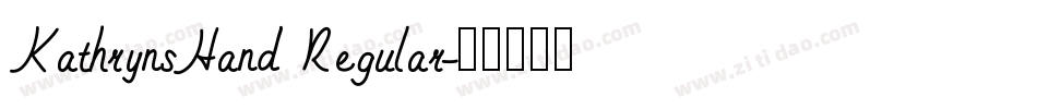 KathrynsHand Regular字体转换